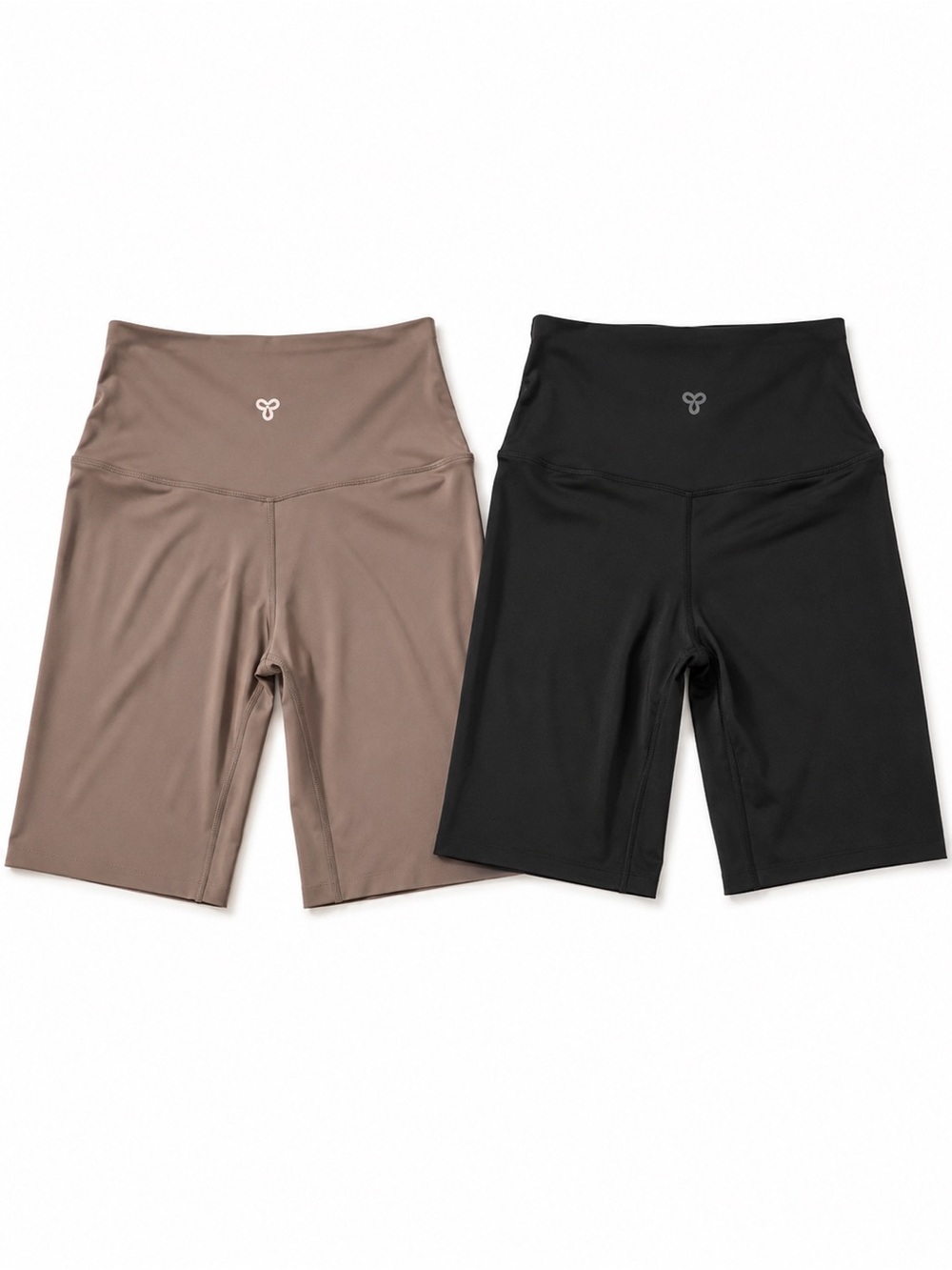 TNA High-Rise Bike Shorts Duo - Black & Taupe